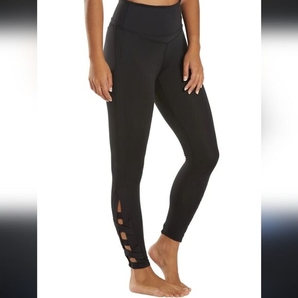 Free People Cutout Brushed Workout Leggings Black Size XS - Picture 1 of 8